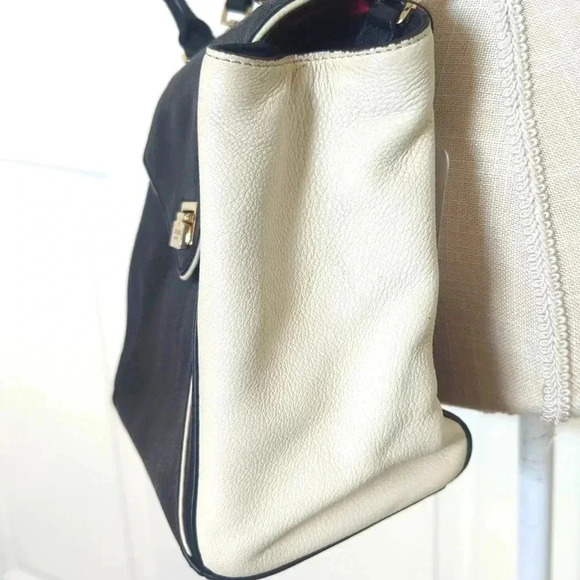 Kate Spade Wesley Place Laurel Satchel Black and Ivory - Picture 6 of 15